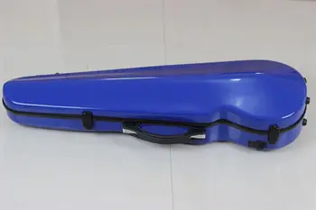 Nové Vysoko kvalitné husle husle 4/4 plnej veľkosti Modrá vlákna sklenené prípade taška s popruhmi luk držiteľov