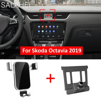 Nové Auto, Mobilný Telefón, Stabilná Kolíska Chytrý Telefón Stojan Pre Škoda Octavia Mk3 2016 2017 2018 2019 Air Vent Mount Držiaka Telefónu