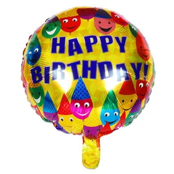 1pcs 18-palcové Koleso Balóny Happy Birthday Narodeninovej Party Dekorácie, Hračky Medveď Tortu Úsmev Rainbow Balóny Vysokej Kvality