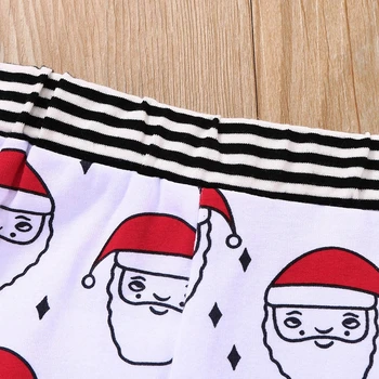 Dieťa Vianočné Oblečenie s Dlhým Rukávom Santa Claus Bunda + Pruhované Tlač Nohavice Nastaviť 2019 Hot Predaj Pyžamá Pre Batoľa Detský 6M-4t-taktné