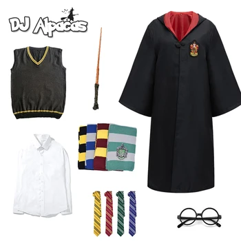 Plášť Cosplay Kostýmy Pre Dospelých Halloween Kostýmy Deti Hermiona Slytherin Magic Školy Tričko Župan Školskú Uniformu Župan