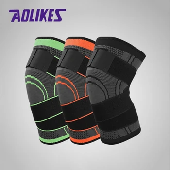 Aolikes Drop Shipping Outdoorové Športy Otroctva Kompresie Kolien Gym Fitness Nohu Chránič Nylon Spandex Záujem Pad Breathable3