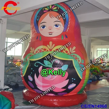 Bezplatné dvere poštovné nafukovacie obrie porcelánové bábiky cartoon na predaj, obchodné nafukovacie čína cartoon s tlačou