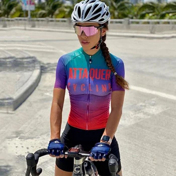 ATTAQUER cyklistického Tímu Jersey Vyhovovali Letné Cyklistické Krátke Set Ropa Ciclismo Ženy, Rýchle Suché Pro Požičovňa Maillot Nosiť Nohavice Oblečenie 9d