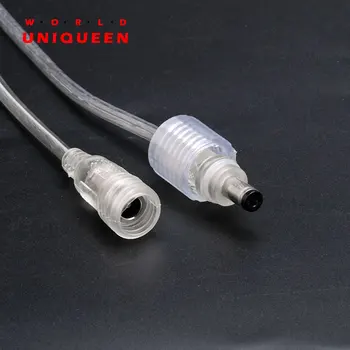10 párov mužských & žena DC zásuvky kábel konektory orechy zámok, 55*21 tye 0.3 mm2 o 22AWG 20 cm dlhé, transparentné