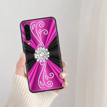 Luxusné ružovými murivo Telefón puzdro Pre Samsung Galaxy 5 7 8 10 20 20E 21S 30 30-tych rokov 40 50 51 70 71 čierny Kryt Tpu Vodotesný