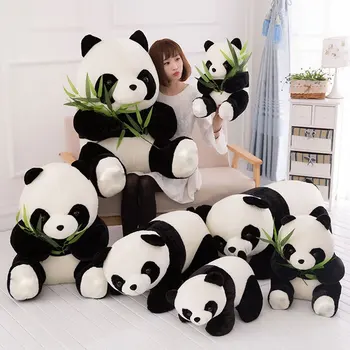 Panda Bábika Plyšové Hračky S Prísavkou Panda Objať Bambusu Bábika Darček K Narodeninám Svadobný Dar Prívesok