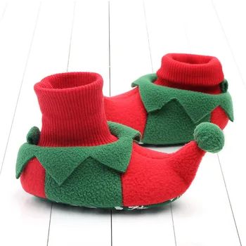 Jeseň Zima detská obuv, Vianočné Udržať Teplé Topánky Prvý Chodci Anti-slip Novorodenca Batoľa Detská Dievča, Obuv, Topánky Vianoce