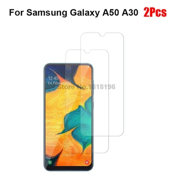 2 ks Tvrdeného Skla Pre Samsung Galaxy A50 A30 Screen Protector Samsung A50 50 2019 A505 A505F SM-A505F GalaxyA50 Telefón Film