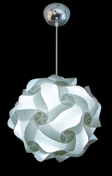 Moderné Biele DIY IQ Loptu Novinka Hádanky Prívesok Svetlo s Napájací Kábel E27 PVC Visí Lampa LED Osvetlenie Zariadenie
