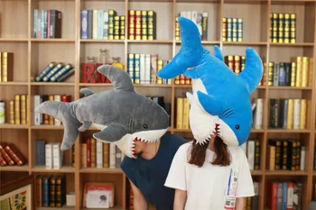 90 cm Veľké Veľkosti Zábavné Mäkké Skus Shark Plyšové Hračky Obliečky na Vankúš Darček Pre Deti