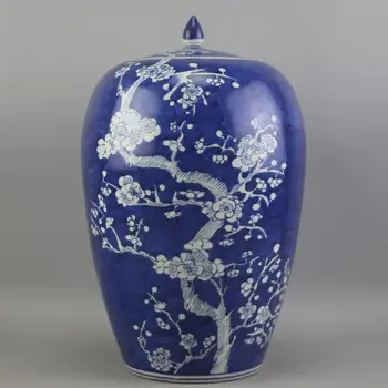 Čínsky jingdezhen keramické chrámu jar Starožitný Porcelán modrý a biely zázvor pohárov