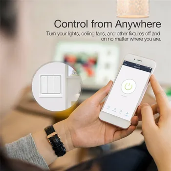 WiFi Smart Light 2-Pásmový Multi-ovládanie Spínač Tlačidlo Smart Života/Tuya APLIKÁCIE Hlasové Ovládanie s Alexa Domovská stránka Google 3 Gang