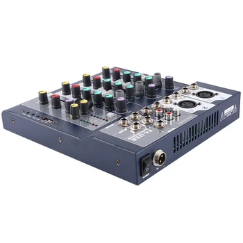 F-4 4 Channel Mixing Studio o Zvuk Konzoly Siete Kotvy Prenosné Zmiešavacie Zariadenie Vokálne Efekt Procesor Eú Plug