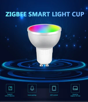 Tuya Zigbee 3.0 Smart Žiarovky RGBCW 5W LED,Smart Home Farebné Svetlo, Wifi Remote/Hlasové Ovládanie,Alexa Domovská stránka Google Asistent