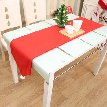 Červený Vianočný Stôl Runner Stolové Dekorácie Pre Domov Non-tkané Obrus Placemat Jedálenský Stôl Runner Strany Festival Dekorácie