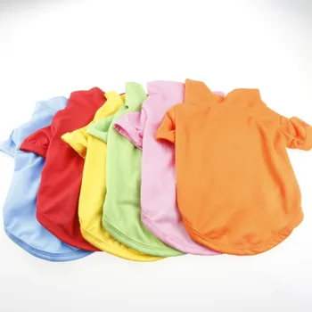 Čistá farba psa polo tričko lete domáce Zvieratá Psov, Oblečenie Krátky Rukáv Roztomilý Polo T-Shirts pre Malých Psov, Oblečenie XS-XL