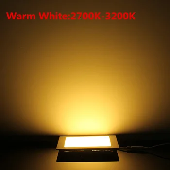 9 Watt Námestie LED Stropné svietidlo Zapustené Kuchyňu, Kúpeľňu Lampa AC85-265V LED Dole svetla Teplá Biela/studená Biela doprava Zadarmo