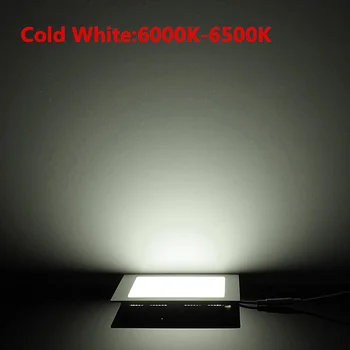 9 Watt Námestie LED Stropné svietidlo Zapustené Kuchyňu, Kúpeľňu Lampa AC85-265V LED Dole svetla Teplá Biela/studená Biela doprava Zadarmo