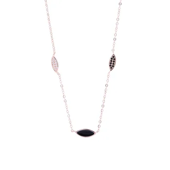 Harlig rýdzeho striebra 925 Rose gold leaf clavicle náhrdelník choker pre ženy alergie zadarmo módne šperky módny štýl