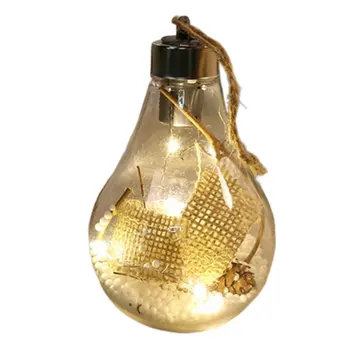 2021 Vianočný Stromček Drop Plastové Žiarovka Loptu LED svetlá Ozdoby Domov Visí Vianoce Prívesok, Vianočné Dekorácie, Darčekové Domov Bar