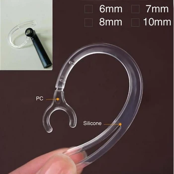 Bluetooth Slúchadlo transparentné silikónové Earhook Slučky Klip Headset Ucho Náhradné Slúchadlá Príslušenstvo 6 mm 7 mm 8 mm 10 mm