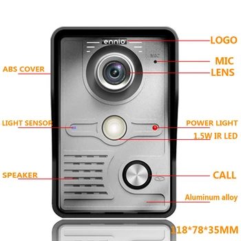 7 Palce, Video Dvere, Telefón, Zvonček Intercom Systém Kit 1-Fotoaparát 3-Monitor Nočné Videnie 3KS 10m Kábel