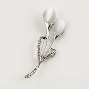 Móda Pearl Kvety Pevný Popruh Kúzlo Bezpečnosti Pin Brošňa Sveter Cardigan Klip Reťazca Brošne Šperky, Luxusné Doplnky 2021