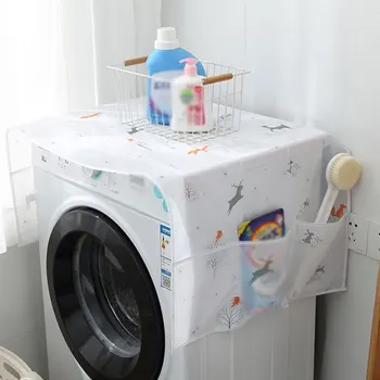 Vytlačené bavlna práčka kryt 4 farby viacúčelový domácnosti Chladnička vrecko na prach dôkaz kryt