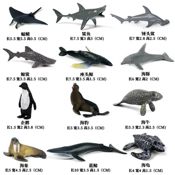 Mini Mori Života Zvierat Dolphin Lúče Shark Korytnačka Model Akčné Figúrky Tichom Morské Akvárium Figúrky Vzdelávania Deti Hračky, Darčeky