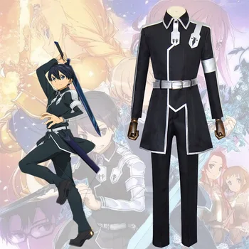 Nové Kazuto Kirigaya Cosplay Sword Art Online Alicization Kostým Anime Strany Oblečenie Sady