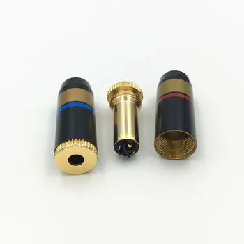 10Pcs Vysoko Kvalitnej Mosadze 4.4 mm 5 Pólov zásuvkový Konektor, Plnej Vyváženej Slúchadlá Pripojte Konektor