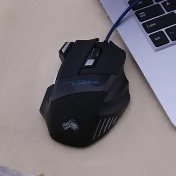 5500DPI LED Optické USB Káblové pripojenie Hernej Myši 7 Tlačidiel Hráč Počítačových Myší