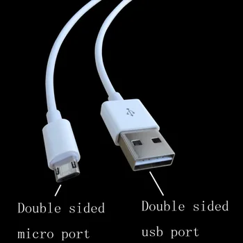 20 cm Reverzibilné Micro USB Kábel Obojstranný 2A Rýchle Nabíjanie pre android telefóny a tablety