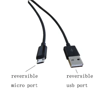 20 cm Reverzibilné Micro USB Kábel Obojstranný 2A Rýchle Nabíjanie pre android telefóny a tablety