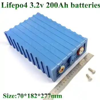 4pcs Nabíjateľné batérie batérie hlboké cyklus lifepo4 batérie 3.2 v 200ah pre elektrické vozidlo ups Elektrické bicykle a golfové auto