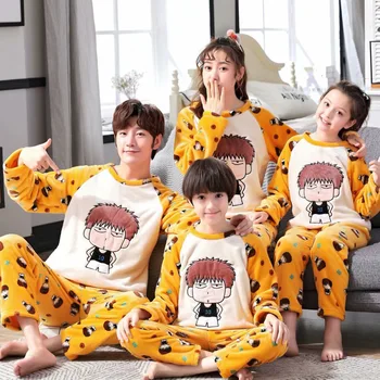 Dievčatá Zimné Pyžamá Sady Vianoce Rodine Zodpovedajúce Pyžamo Medveď Otec, Otecko Matka Deti Vianočné Oblečenie Rodiny Pijamas Šaty