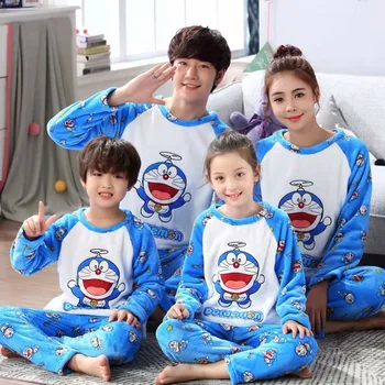 Dievčatá Zimné Pyžamá Sady Vianoce Rodine Zodpovedajúce Pyžamo Medveď Otec, Otecko Matka Deti Vianočné Oblečenie Rodiny Pijamas Šaty