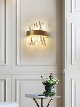 Luxusný dizajn crystal nástenné svietidlo moderného LED nástenné svietidlá Dia25*H33cm lesk obývacia izba, spálňa svetlo