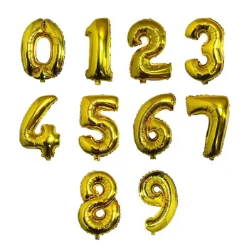 50pcs 32inch Rose Gold Číslo Fóliové Balóniky 0-9 Digitálne Globos Ballon Na Výročie Svadby, Narodeniny, Party Dekorácie