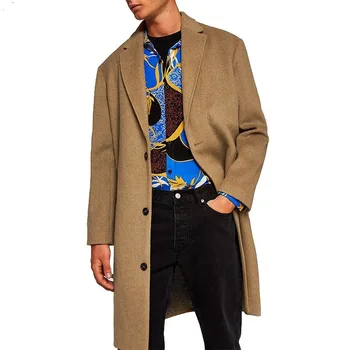 Hot Predaj 2020 Zimné Kabáty V Európe a Amerike, New British Mužov Strednej dĺžky Vlnené Kabát Plus Veľkosť Oblečenie pre Mužov