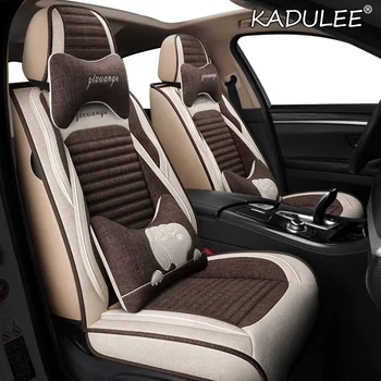KADULEE ĽANU auto kryt sedadla pre Jaguar XF XE XJ F-TEMPO F-TYP značky pevné mäkké pu Auto-Styling Automobily prestieranie