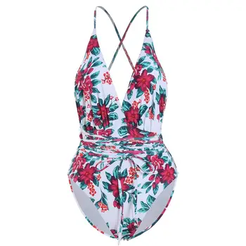 Sexy Jeden Kus Plávať Oblek Plavky 2020 Tlač Na Kvetinový Leopard High Cut Trikini Plavky Plávanie Oblek Pre Ženy Pláž, Kúpanie Oblek