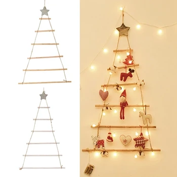 DIY Drevené Vianočný Stromček Drevené Steny Zavesenie na Vianočný Stromček Nový Rok Dekorácie pre Domov Ozdoby