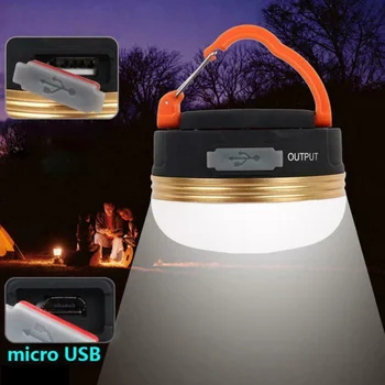 Mini Camping Svetlá LED Camping Svietidla Stany Lampy Vonkajšie Turistika Noc Visí Lampa USB Nabíjateľné
