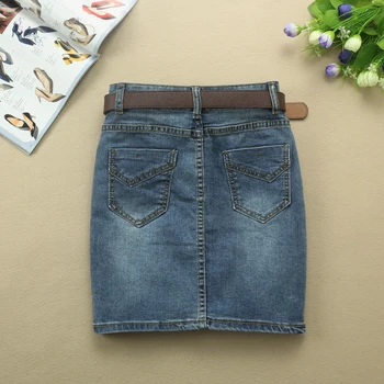 Kórejský Módne Ženy Mini Denim Sukne 2021 Nové Jar Leto Package Hip Bežné Ceruzky Džínsy, Sukne Polovice Pás Kovboj Sukne