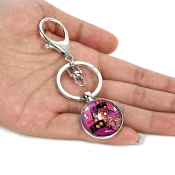 Anime radu jojo je Bizarné Dobrodružstvo Keychain Šperky Keyring Anime Odznaky Keychain Taška Tlačidlo Prívesky
