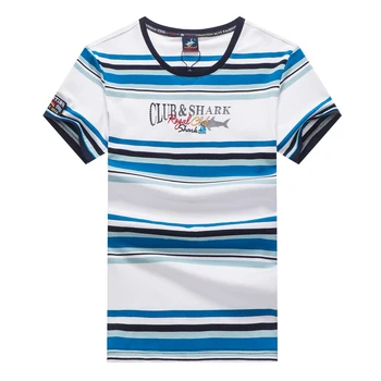 TACE&SHARK T-shirt mužov bavlnené tričko s Krátkym rukávom 2020 letné nový o-neck fashion stripe výšivky Priedušná tenké doprava zadarmo