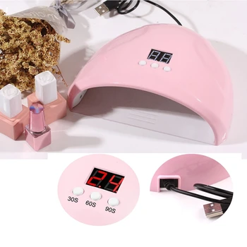 Ružové Nechty Fototerapia Stroj 36W Smart Indukčné USB Power Nechtov Svetlá rýchloschnúci lak na Nechty Lepidlo Lampa pre Gél Laku