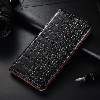 Puzdro pre Samsung Galaxy S20 Ultra Krokodíla vzor pravej Kože Flip peňaženky Kryt pre Galaxy S20 Plus Telefón prípadoch